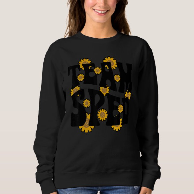 Sweatshirt Team SPED Teacher Special Education Sunflower Retr (Devant)