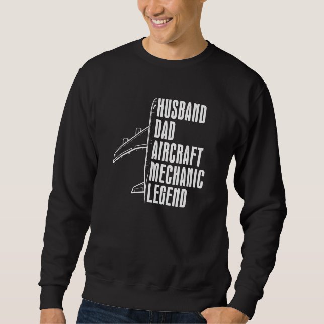 Sweatshirt Technician Husband Dad   Engineer Aircraft Mechani (Devant)