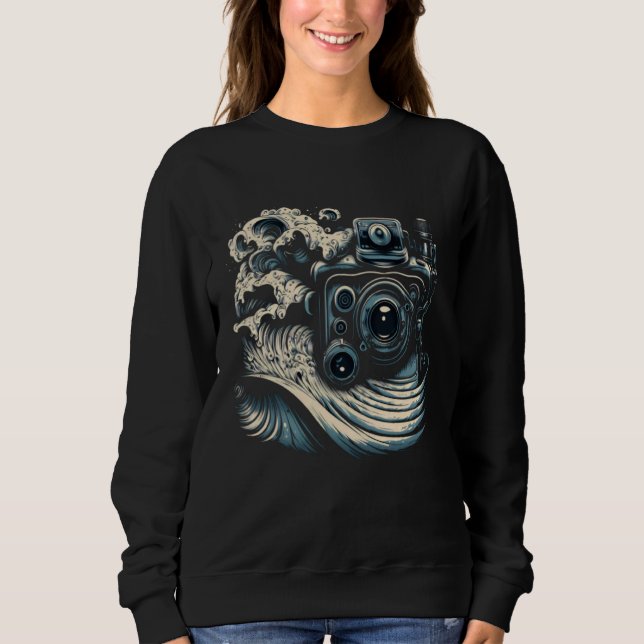 Sweatshirt Technicien AV Ondes sonores Caméra Technologie aud (Devant)