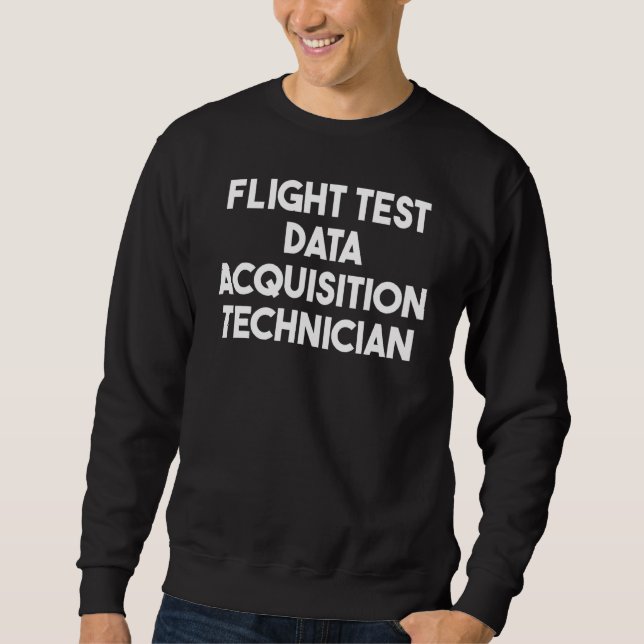 Sweatshirt Technicien d'acquisition de données d'essai en vol (Devant)