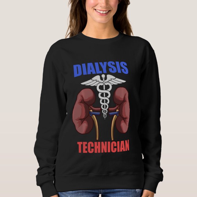 Sweatshirt Technicien dialyseur Reins Néphrologie Technique (Devant)