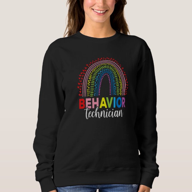 Sweatshirt Technicien en comportement Rainbow Aba Therapist (Devant)