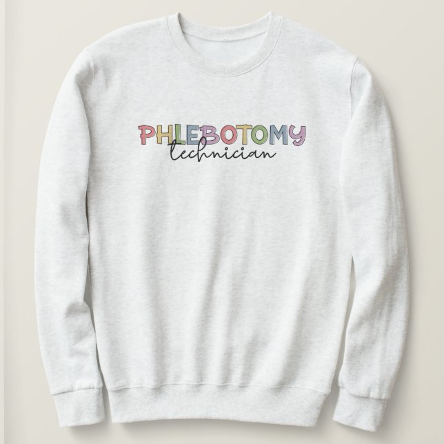 Sweatshirt Technicien en pharmacie PBT Phlebotomie (Design devant)