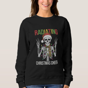 Sweatshirt Technicien en radiologie de Noël Santa Skeleton Xr