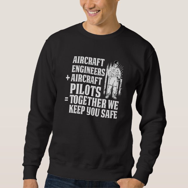 Sweatshirt Technicien Ingénieur Mécanicien d'aéronef 2 (Devant)
