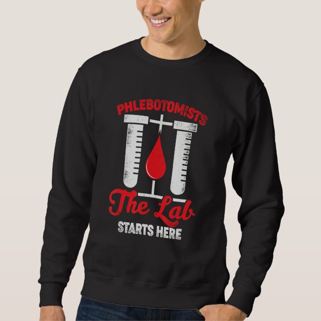 Sweatshirt Technicien médical de phlébotomie Phlébotomiste (Devant)