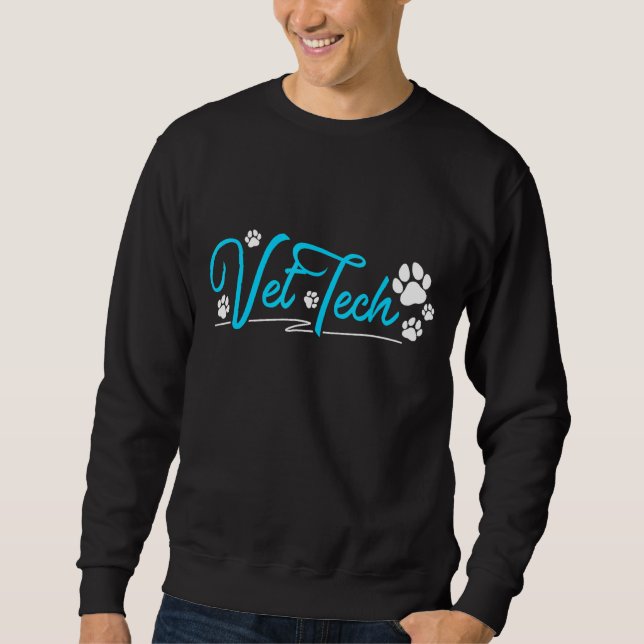 Sweatshirt Technicien Vet Tech Pawprint vétérinaire (Devant)