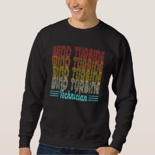 Sweatshirt Technicien vintage de turbines éoliennes
