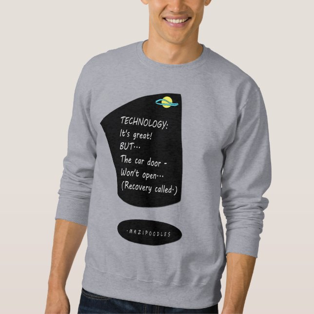 Sweatshirt Technologie automobile - Lettres blanches (Devant)