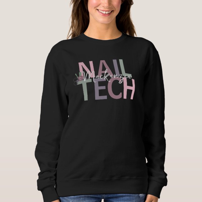 Sweatshirt Technologie de l'ongle personnalisée (Devant)