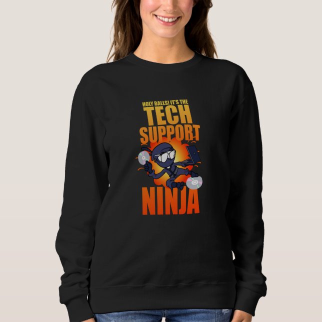 Sweatshirt Technologie Ninja de soutien technique informatiqu (Devant)