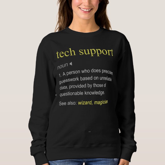 Sweatshirt Technologie Support Définition It Computer Cool (Devant)