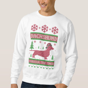 Sweatshirt Teckel par la neige