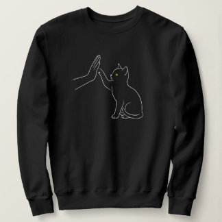 Sweatshirt Tee Chat Patte Haute Cinq Ligne Art Amoureux Anima