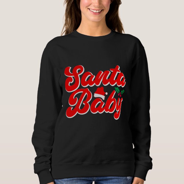 Sweatshirt Tee de Noël à thème Père Noël (Devant)