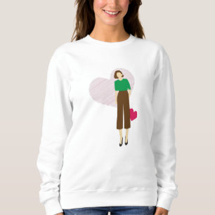 Sweatshirt Tee graphique de femme confiante - Conception de l