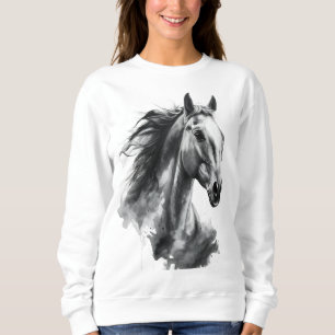 Sweatshirt – Tee graphique minimaliste animal noir et blanc