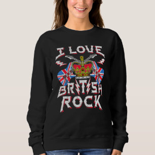 Sweatshirt Tee I Love Guitar Rock Music Plus Taille