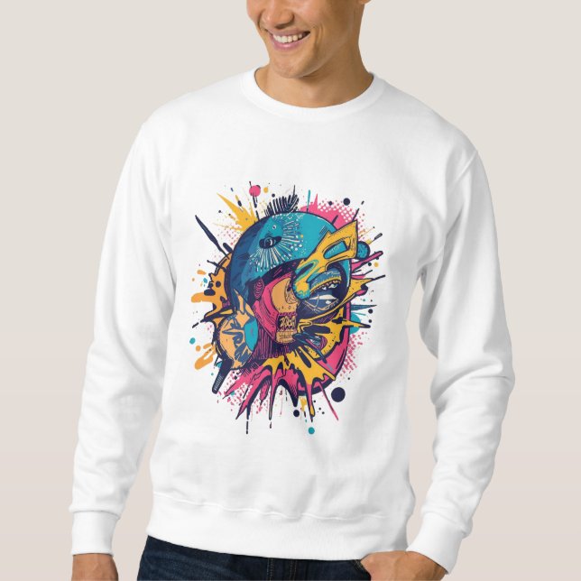 Sweatshirt Tee-shirt d'art pop rétro – Design de jeunesse aud (Devant)