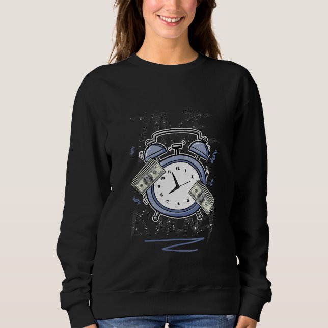 Sweatshirt Tee - shirt graphique temps est argent Basket Matc (Devant)