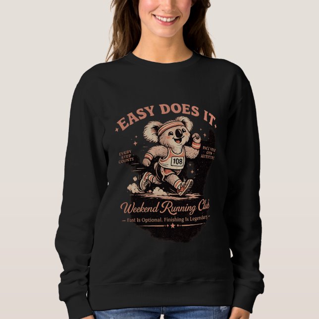 Sweatshirt Tee-shirt Rétro Koala du Club de Course du Weekend (Devant)