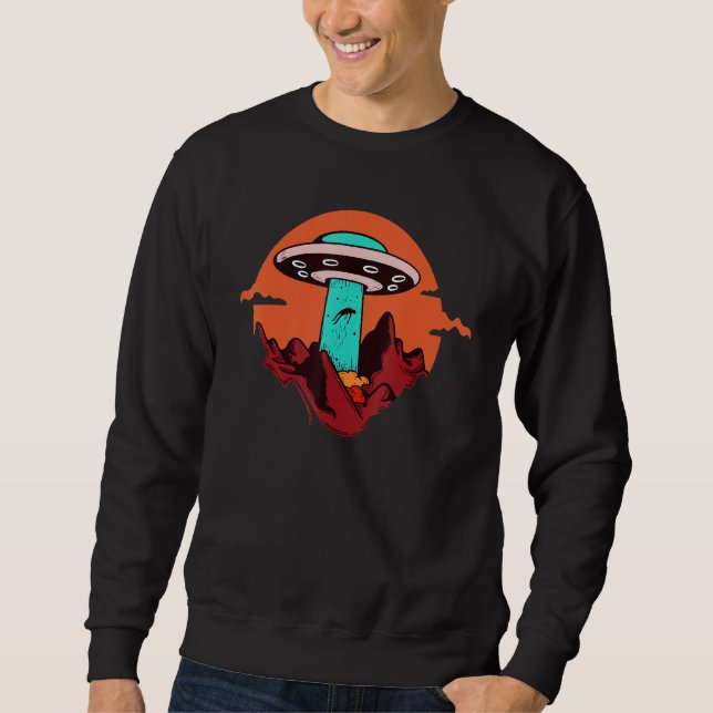 Sweatshirt Tee Ufo Extraterrestrial Alien Abduction Flying Sp (Devant)