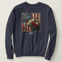 Tee Vintage Americana Rose & Flag