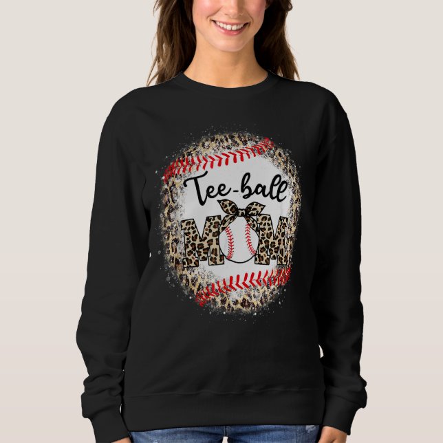 Sweatshirt Teeball Maman Leopard Ball Maman Fête des Mères (Devant)