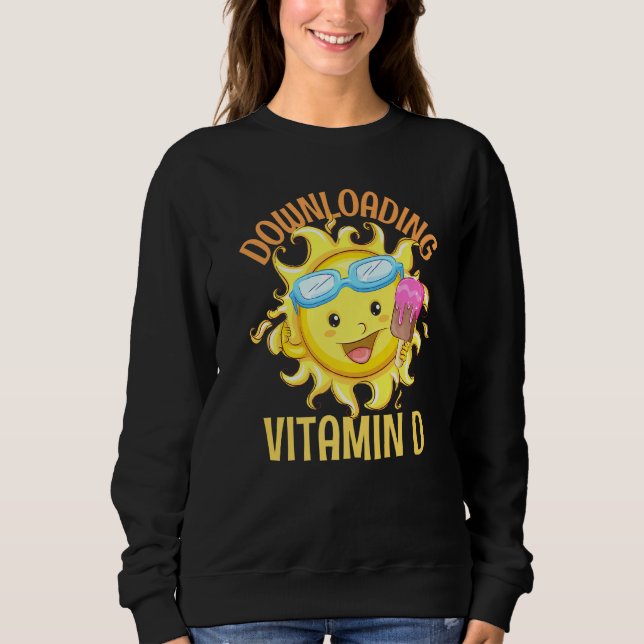 Sweatshirt Téléchargement De Vitamine D À L'Été Soleil (Devant)