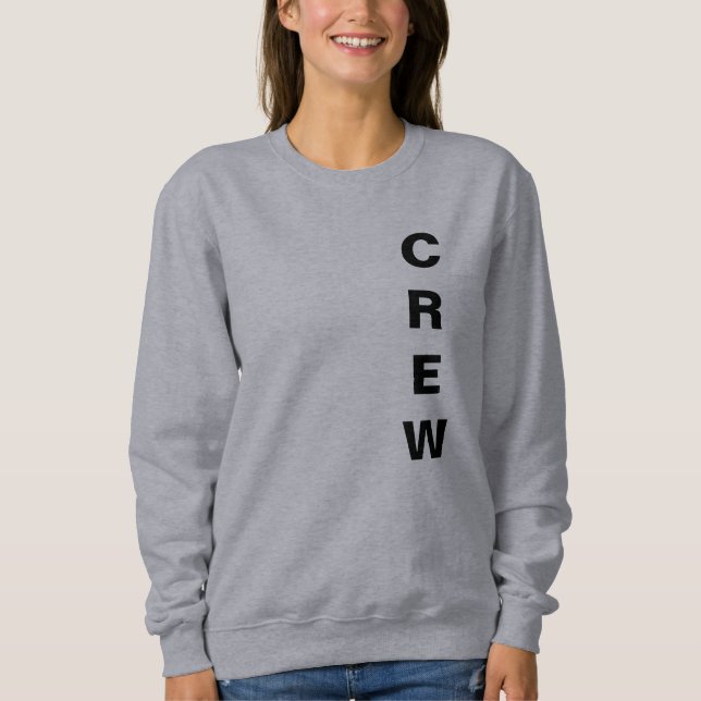 Sweatshirt Télécharger sur mesure Ajouter un logo Femme Gris  (Devant)