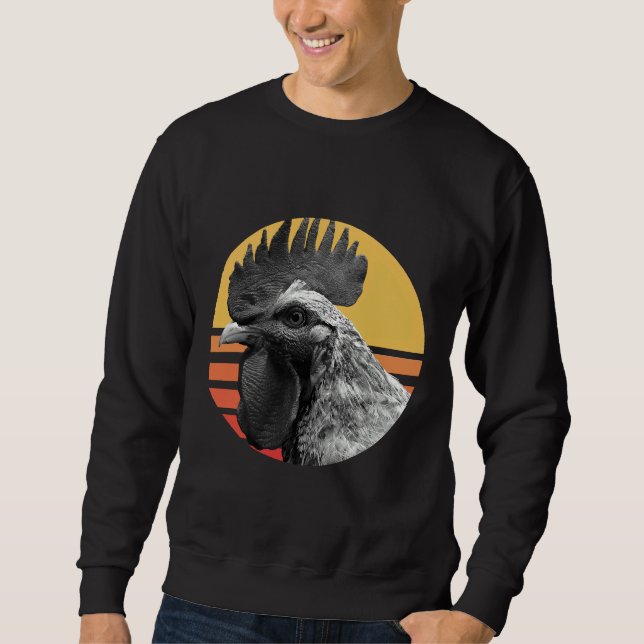 Sweatshirt Téléphone poulet vintage Retro Sunset (Devant)