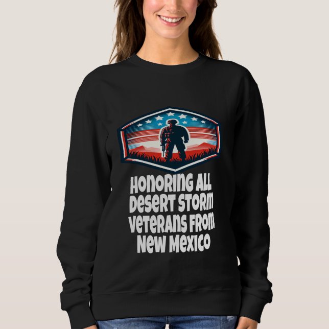 Sweatshirt Tempête du désert Honorer les vétérans de la tempê (Devant)