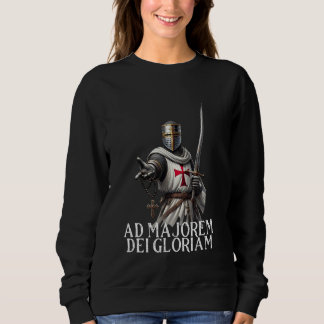 Sweatshirt Temple de Chevalier catholique Croiseur latin Croi