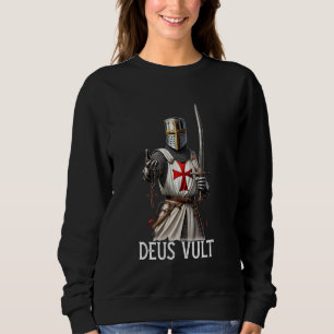 Sweatshirt Temple de Chevalier catholique Croiseur latin Croi