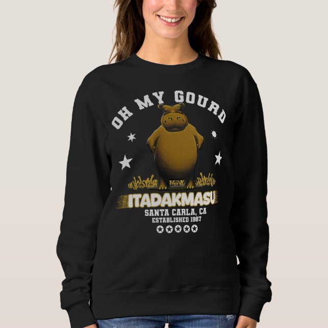 Sweatshirt Temps Brown De Manger Hippo Dit Itadakmasu (Devant)