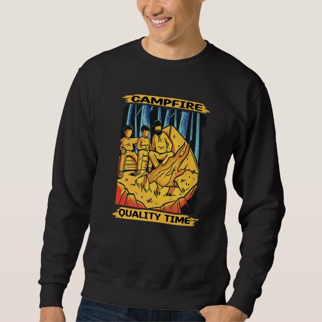 Sweatshirt Temps de qualité du feu de camp pour le camping-ca (Devant)