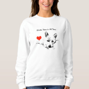 Sweatshirt Temps de Westies, Valentine, croquis de Westie et