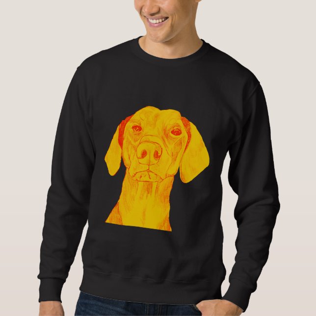 Sweatshirt Temps Doberman de la disquette mignonne (Devant)