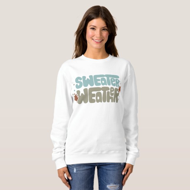 Sweatshirt Temps du pull mignon automne  (Devant entier)