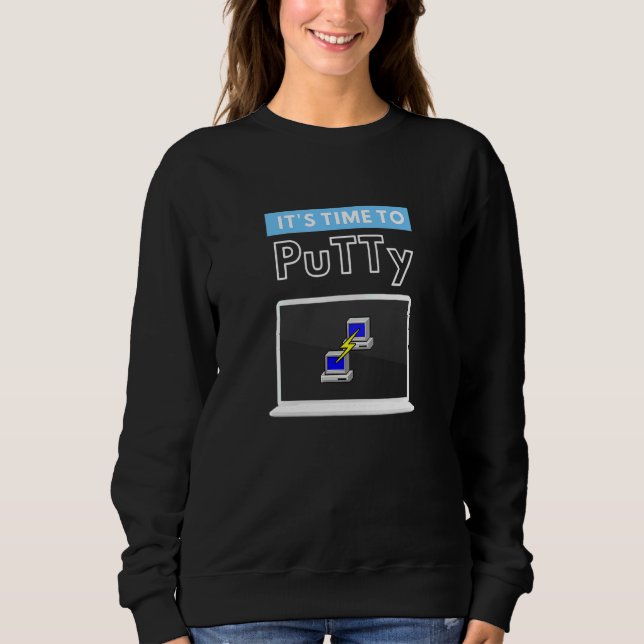 Sweatshirt Temps Pour Putty Ssh Telnet Network Engineering (Devant)