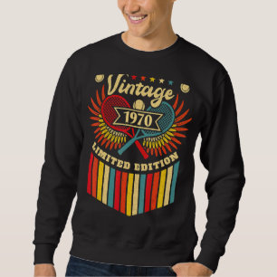 Sweatshirt Tennis 52e anniversaire Hommes Femmes Vintage 1970