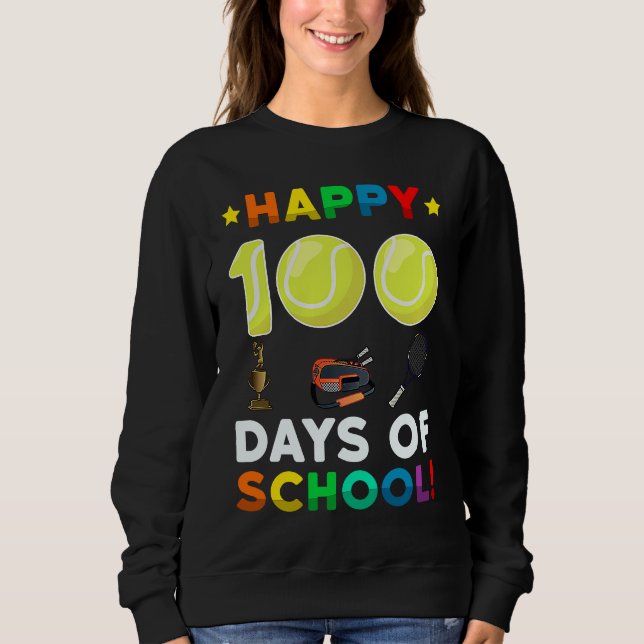 Sweatshirt Tennis Ball Sport I Kicked 100 Days of School Teac (Devant)