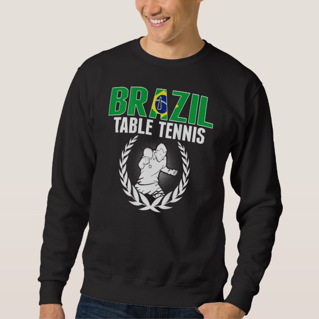 Sweatshirt Tennis de table brésilien   Support des pongistes  (Devant)