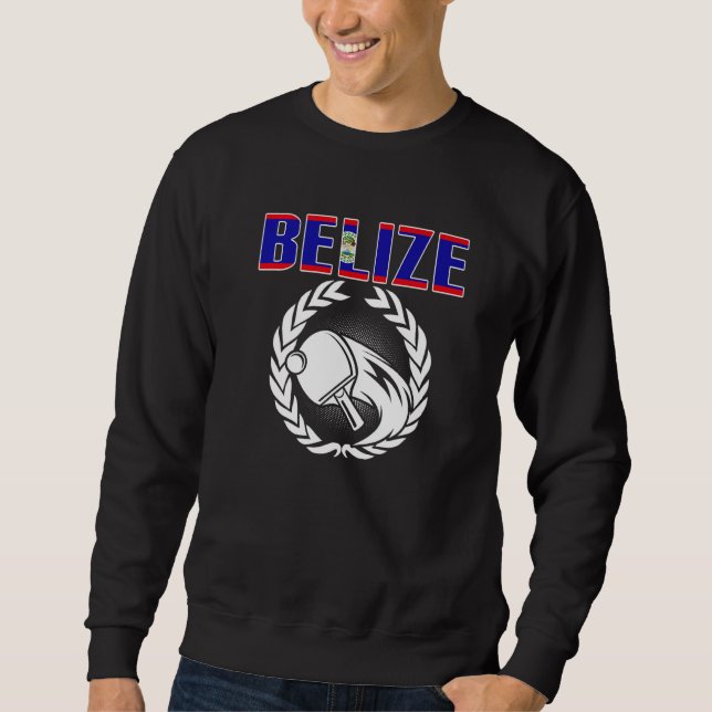 Sweatshirt Tennis de table du Belize  Équipe de ping-pong du  (Devant)