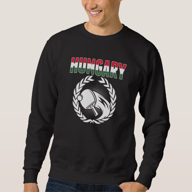 Sweatshirt Tennis de table Hongrie   Support Ping Pong Hongro (Devant)