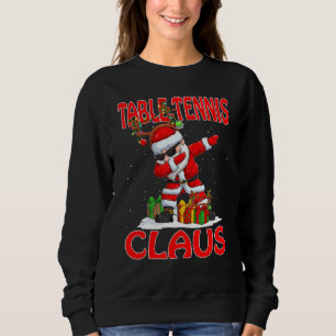Sweatshirt Tennis de table Santa Claus Costum correspondant à