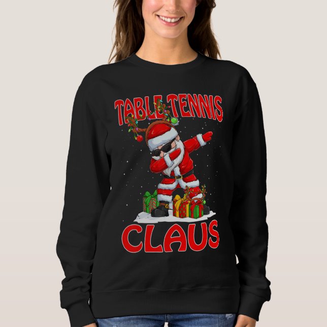 Sweatshirt Tennis de table Santa Claus Costum correspondant à (Devant)