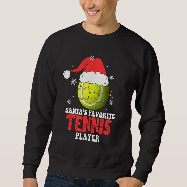 Sweatshirt Tennis Player Christmas Tennis   (Devant)