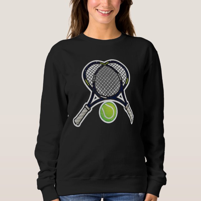 Sweatshirt Tennis Player Valentine's Day Racket Heart Ball Lo (Devant)