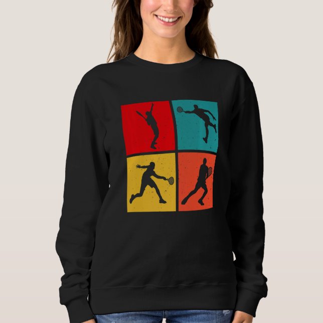 Sweatshirt Tennis Vintage Retro Premium (Devant)